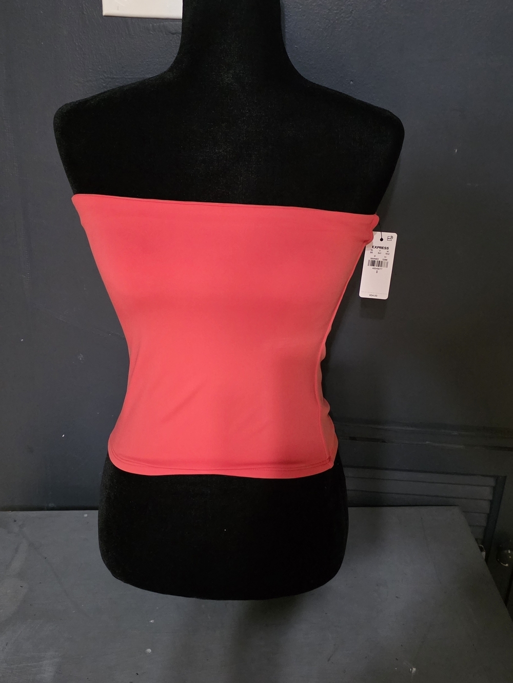 Express Coral Strapless Tube Top